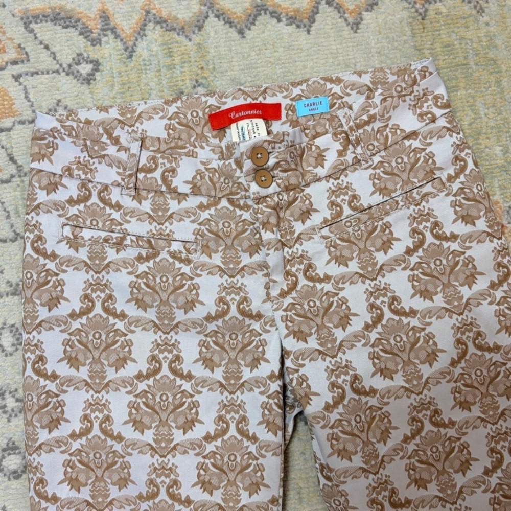 Womens Anthropologie damask cartonnier Charlie ankle straight leg trousers 4 - Picture 12 of 12